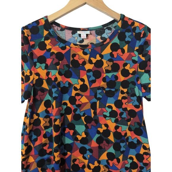 Lularoe Disney Carly Dress Womens S Minnie Mouse Print Short Sleeve Pullover - Picture 2 of 7
